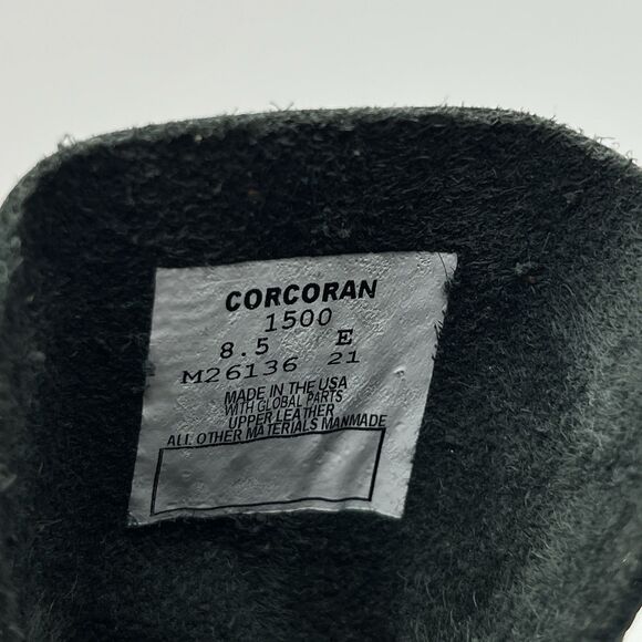 Corcoran 1500 Mens 8.5 E Leather Jump Boots Black Gorpcore Punk Grunge  USA Read main image 7